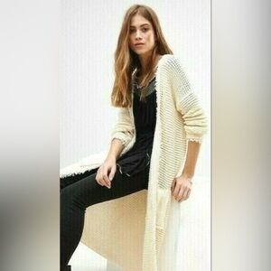 Free People Woodstock Cardigan in Ivory Size XS
